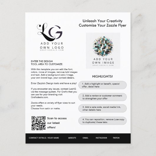 ⭐️ Minimalistische Logo-Vorlage Flyer (Vorne)