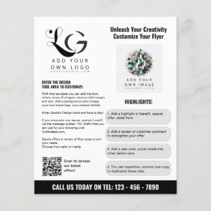 ⭐️ Minimalistische Logo-Vorlage Flyer