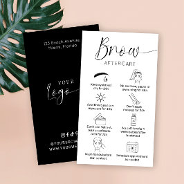 Minimalistische Logos Einfache Brows-Pflegeanweisu Visitenkarte