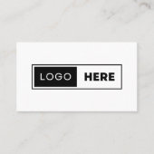 Minimalistische Logos in Schwarzweiß-Social Media Visitenkarte (Vorderseite)