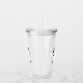 Minimalistische Logos und Texte Acryltrinkbecher (Rechts)