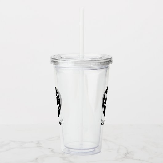 Minimalistische Logos und Texte Acryltrinkbecher (Rechts)