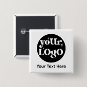 Minimalistische Logos und Texte Button (Vorne & Hinten)