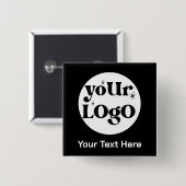 Minimalistische Logos und Texte Button (Vorne & Hinten)