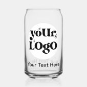 Minimalistische Logos und Texte Dosenglas (Vorderseite)