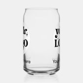 Minimalistische Logos und Texte Dosenglas (Links)