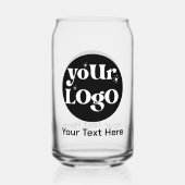 Minimalistische Logos und Texte Dosenglas (Vorderseite)