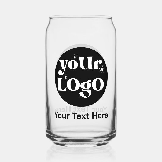 Minimalistische Logos und Texte Dosenglas (Rückseite)