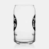 Minimalistische Logos und Texte Dosenglas (Rechts)