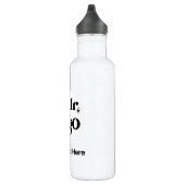 Minimalistische Logos und Texte Edelstahlflasche (Rechts)