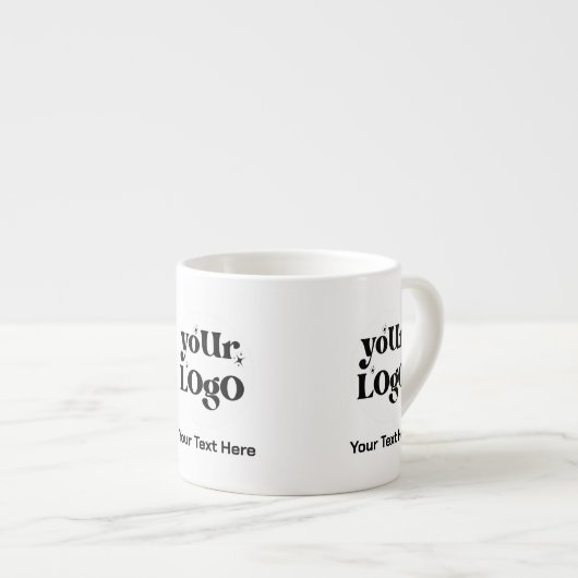 Minimalistische Logos und Texte Espressotasse (Vorderseite Rechts)