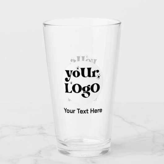 Minimalistische Logos und Texte Glas (Vorderseite)