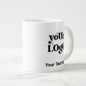 Minimalistische Logos und Texte Jumbo-Tasse (Vorderseite Rechts)