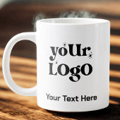 Minimalistische Logos und Texte Jumbo-Tasse