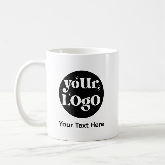 Minimalistische Logos und Texte Kaffeetasse (Links)