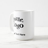 Minimalistische Logos und Texte Kaffeetasse (Vorderseite Links)