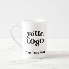 Minimalistische Logos und Texte Porzellantasse