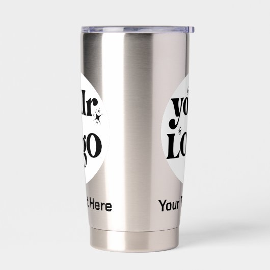 Minimalistische Logos und Texte Thermobecher (Links)