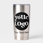 Minimalistische Logos und Texte Thermobecher (Rückseite)