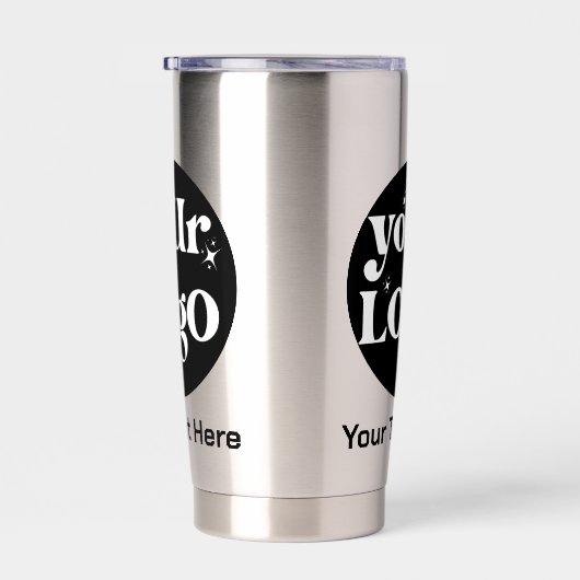 Minimalistische Logos und Texte Thermobecher (Rechts)