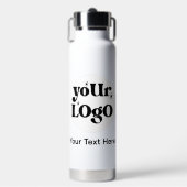 Minimalistische Logos und Texte Trinkflasche (Vorderseite)