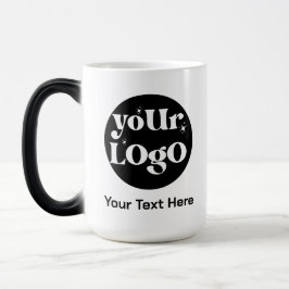 Minimalistische Logos und Texte Verwandlungstasse