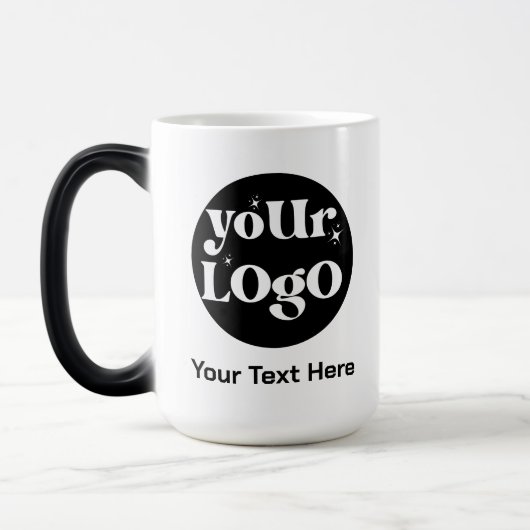 Minimalistische Logos und Texte Verwandlungstasse (Links)