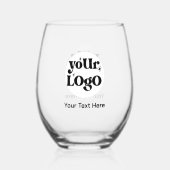 Minimalistische Logos und Texte Weinglas Ohne Stiel (Vorderseite)