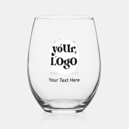 Minimalistische Logos und Texte Weinglas Ohne Stiel