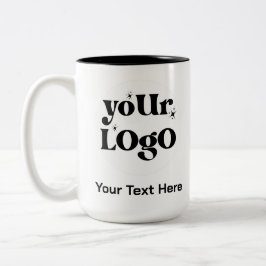 Minimalistische Logos und Texte Zweifarbige Tasse