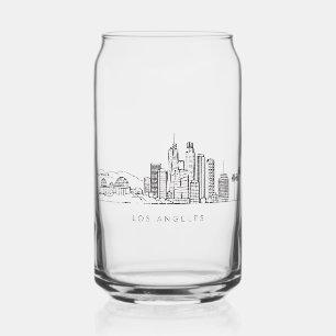 Minimalistische Los Angeles Skyline Illustration Dosenglas