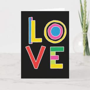Minimalistische Love Circles Karte
