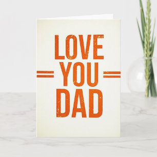 Minimalistische Love You Dad Karte
