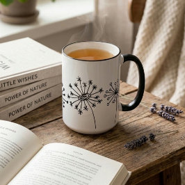 Minimalistische Löwenzahn-Tasse - Hübsche botanisc Tasse