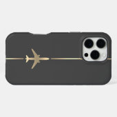 Minimalistische Luftfahrt iPhone Hülle (Rückseite (Horizontal))