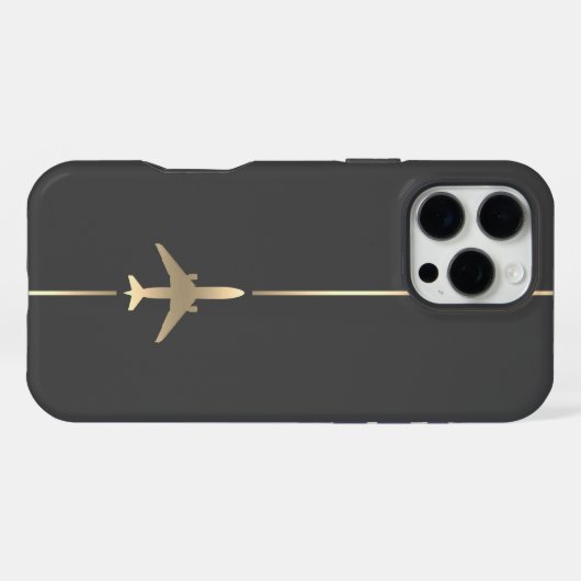 Minimalistische Luftfahrt iPhone Hülle (Rückseite (Horizontal))