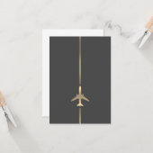 Minimalistische Luftfahrt Karte (Vorderseite/Rückseite Beispiel)