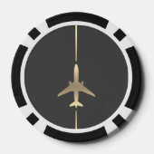 Minimalistische Luftfahrt Pokerchips (Rückseite)