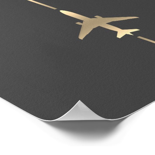 Minimalistische Luftfahrt Poster (Ecke)