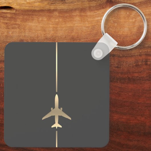 Minimalistische Luftfahrt Schlüsselanhänger (Rückseite)