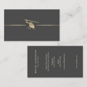 Minimalistische Luftfahrtkarte Visitenkarte (Vorne/Hinten)