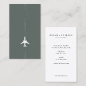 Minimalistische Luftfahrtkarte Visitenkarte (Vorne/Hinten)