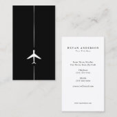 Minimalistische Luftfahrtkarte Visitenkarte (Vorne/Hinten)