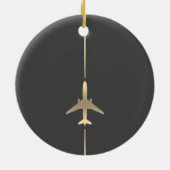 Minimalistische Luftfahrtverzierung Keramik Ornament (Hinten)