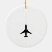 Minimalistische Luftfahrtverzierung Keramik Ornament (Hinten)