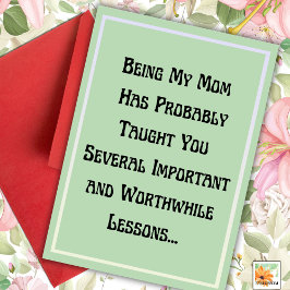 Minimalistische lustige Mutter Tag Sprichwort Retr Karte