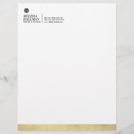 Minimalistische Luxe Floral Logo Designer Imitate Briefbogen