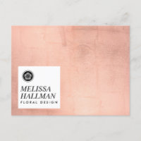 Minimalistische Luxe-Floral-Logo-Rose Gold