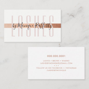 MINIMALISTISCHE LUXE stilvolle Imitate Rose Goldfo Visitenkarte