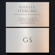 Minimalistische Luxus-Boutique-Kleidung Metallisch
